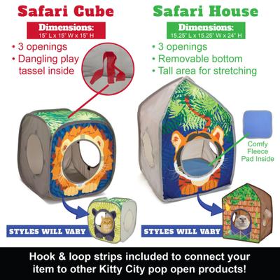 Show full view: Kitty City Safari Jungle Play Cube Interactive Cat Toy House slide 6 of 11