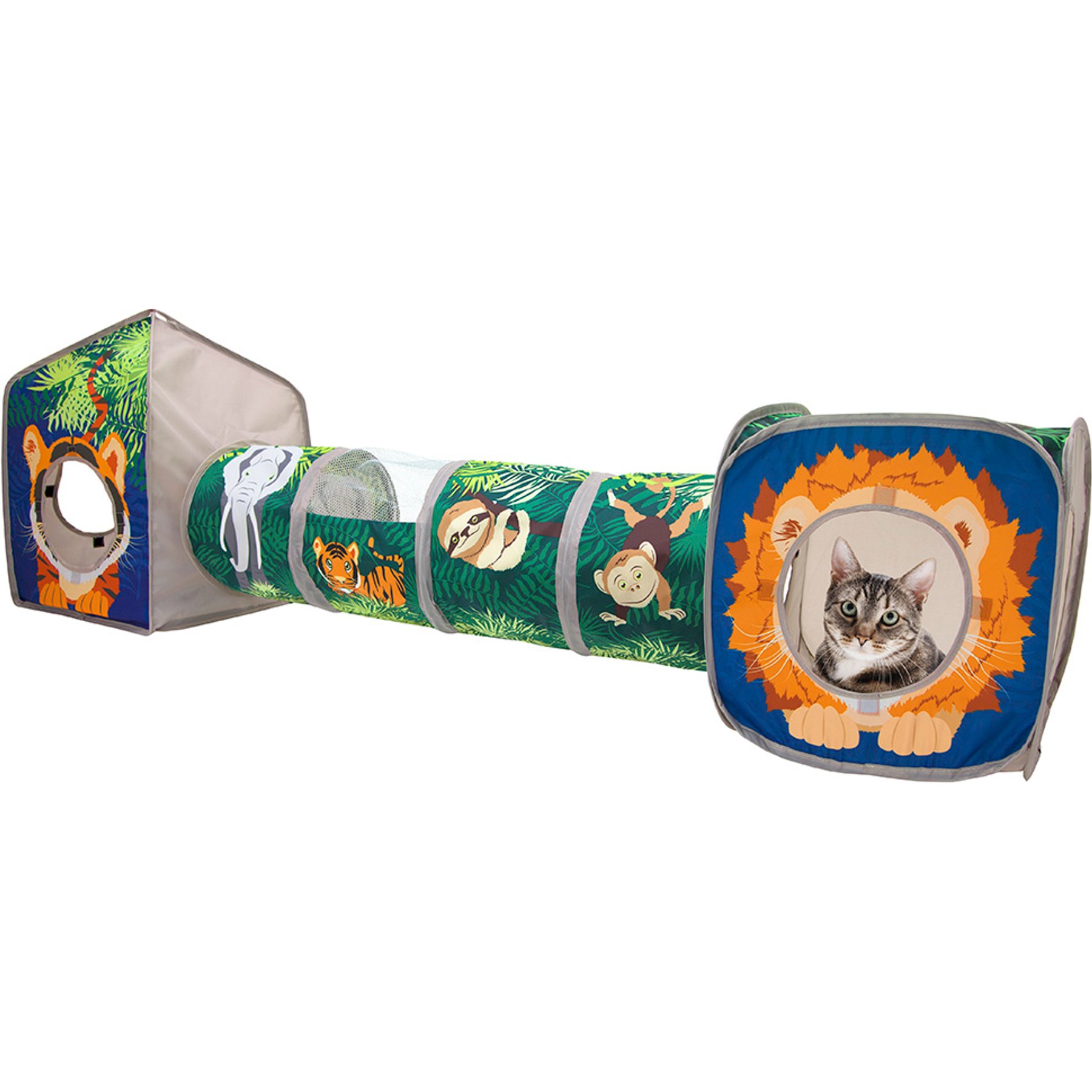 Kitty City Safari Jungle Combo Collapsible Cat House
