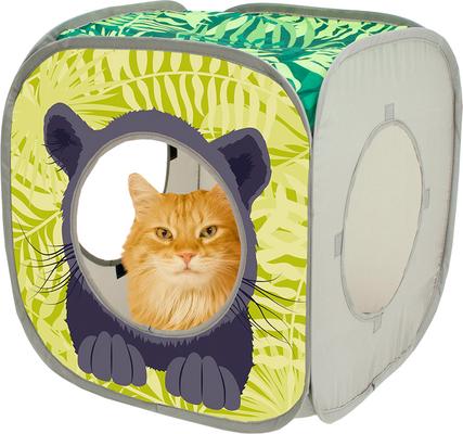 Show full view: Kitty City Safari Jungle Play Cube Interactive Cat Toy House slide 5 of 11
