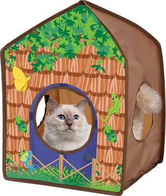 Show full view: Kitty City Safari Jungle Play Cube Interactive Cat Toy House slide 3 of 8