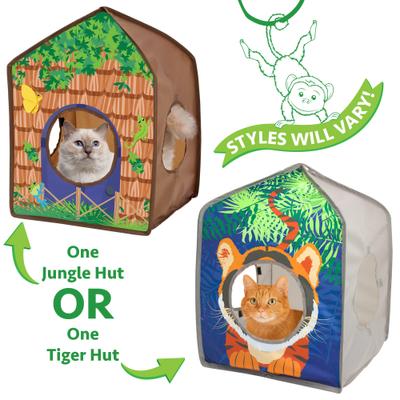 Show full view: Kitty City Safari Jungle Play Cube Interactive Cat Toy House slide 2 of 8