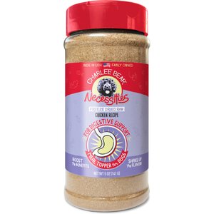 Charlee Bear Necessities Freeze-Dried Chicken Recipe Digestive Health Support Grain-Free Dog Food Topper, 5-oz jar
