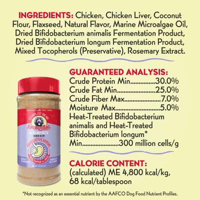Show full view: Charlee Bear Necessities Freeze-Dried Chicken Recipe Digestive Health Support Grain-Free Dog Food Topper, 5-oz jar slide 3 of 10