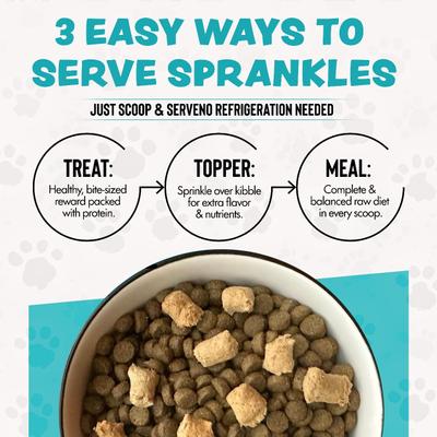 Show full view: Sprankles Beef Recipe Freeze-Dried Raw Dog Food, 8-oz bag slide 3 of 11