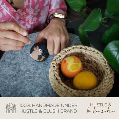 Show full view: Hustle & Blush Love Ewe "Cat & Mouse" Handmade Organic Wool Felt Dog & Cat Ball Toys, 3 count slide 6 of 9