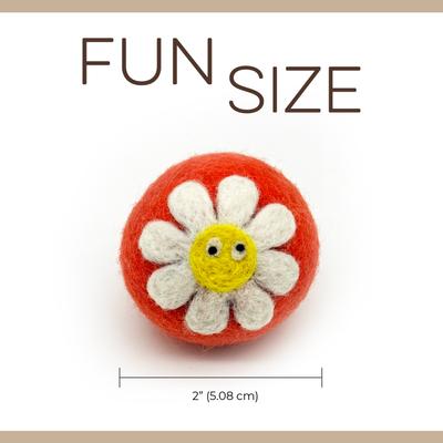 Show full view: Hustle & Blush Love Ewe "Save the Bees" Handmade Organic Wool Felt Dog & Cat Ball Toys, 3 pack slide 4 of 9