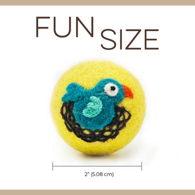 Show full view: Hustle & Blush Love Ewe "By Sea or Sky" Handmade Organic Wool Felt Dog & Cat Ball Toys, 3 count slide 5 of 9