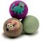 Show in main carousel: Hustle & Blush Love Ewe "Cat & Mouse" Handmade Organic Wool Felt Dog & Cat Ball Toys, 3 count slide 1 of 9