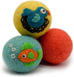Hustle & Blush Love Ewe "By Sea or Sky" Cat & Dog Ball Toys, 3 count