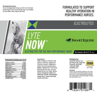 Show full view: SmartEquine Pro Formula Labs Lyte Now Elecrolyte Paste Horse Supplement, 80-cc tube slide 2 of 6