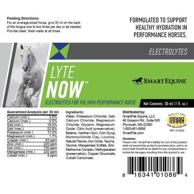 Show full view: SmartEquine Pro Formula Labs Lyte Now Elecrolyte Paste Horse Supplement, 30-cc tube slide 2 of 6