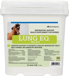 SmartEquine Lung Eq Respiratory Support Pellets Horse Supplement, 4-lb bucket