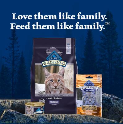 Show full view: Blue Buffalo Wilderness Adult 7+ Chicken Recipe High-Protein Grain-Free Pate Wet Cat Food, 3-oz can, case of 4 slide 10 of 12