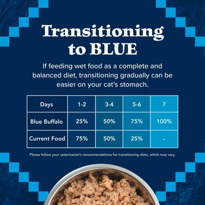 Show full view: Blue Buffalo Wilderness Adult 7+ Chicken Recipe High-Protein Grain-Free Pate Wet Cat Food, 3-oz can, case of 4 slide 9 of 12