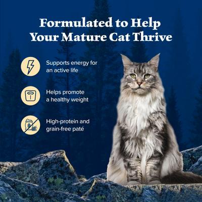 Show full view: Blue Buffalo Wilderness Adult 7+ Chicken Recipe High-Protein Grain-Free Pate Wet Cat Food, 3-oz can, case of 4 slide 5 of 12