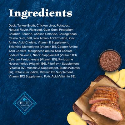 Show full view: Blue Buffalo Wilderness Duck Grain-Free Canned Cat Food, 3-oz can, case of 4 slide 6 of 12