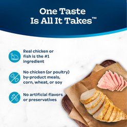 Blue Buffalo Tastefuls Salmon, Chicken, Ocean Fish & Tuna Entrées Variety Pack Pate Wet Cat Food, 3-oz can, case of 4 slide 2 of 9