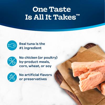 Show full view: Blue Buffalo Tastefuls Tender Morsels Tuna Entrée Wet Cat Food, 3-oz can, case of 4 slide 7 of 11