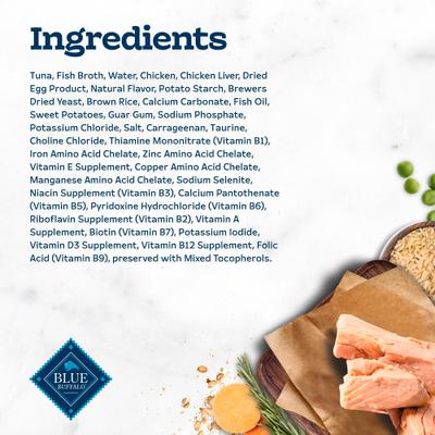 Show full view: Blue Buffalo Tastefuls Tender Morsels Tuna Entrée Wet Cat Food, 3-oz can, case of 4 slide 6 of 11