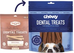 Chewy Natural Original Flavor Dental Chew Dog Treats (FORMERLY TRUE ACRE FOODS), 32 count