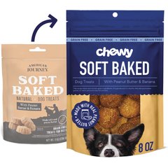 Chewy Soft-Baked With Peanut Butter & Banana Grain-Free Dog Treats (FORMERLY AMERICAN JOURNEY), 8-oz bag