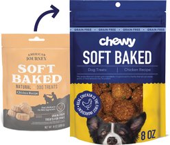 Chewy Soft-Baked Chicken Recipe Grain-Free Dog Treats (FORMERLY AMERICAN JOURNEY), 8-oz bag