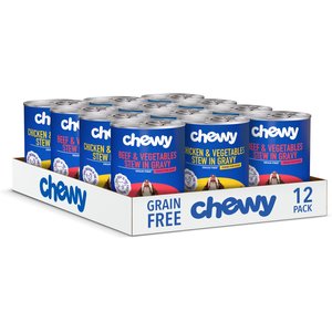 Chewy Stews Poultry & Beef Variety Pack Grain-Free Canned Dog Food (FORMERLY AMERICAN JOURNEY), 12.5-oz can, case of 12