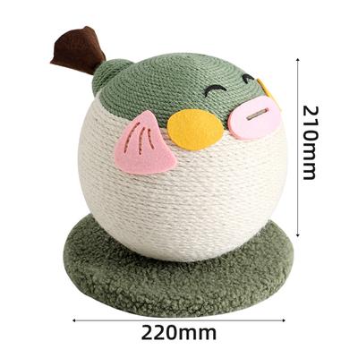 Show full view: Fairela Pufferfish Cat Ball Toy, Green slide 9 of 9