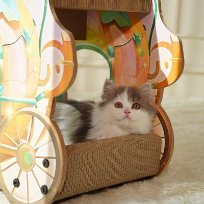 Show full view: Fairela 16.5-in Princess Carriage Cat Scratcher, Orange/Green slide 6 of 9