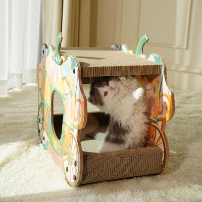 Show full view: Fairela 16.5-in Princess Carriage Cat Scratcher, Orange/Green slide 5 of 9