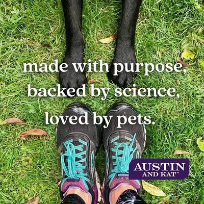 Show full view: Austin and Kat Bailey's Calm & Quiet 14mg Broad Spectrum Hemp Chews Supplement for Dogs, 30 count slide 5 of 7