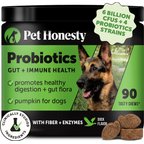 Pet Honesty Probiotics Gut + Immune Health Duck Flavored Soft Chews, Digestive Probiotic Supplement for Dogs, 90 count