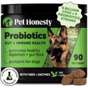 Pet Honesty Probiotics Gut + Immune Health Duck Flavored Soft Chews, Digestive Probiotic Supplement for Dogs, 90 count