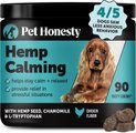 Pet Honesty Calming Hemp Chicken Flavored Calming & Anxiety Chews Supplement for Dogs, 90 count