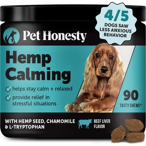 Zesty Paws Hemp Calming Bites Peanut Butter Flavored Soft Chews Composure & Relaxation Supplement for Dogs