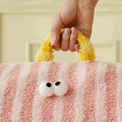 Fairela Large Striped Furniture Style Sofa Dog & Cat Bed with Removable Cover, Medium, Pink slide 2 of 5