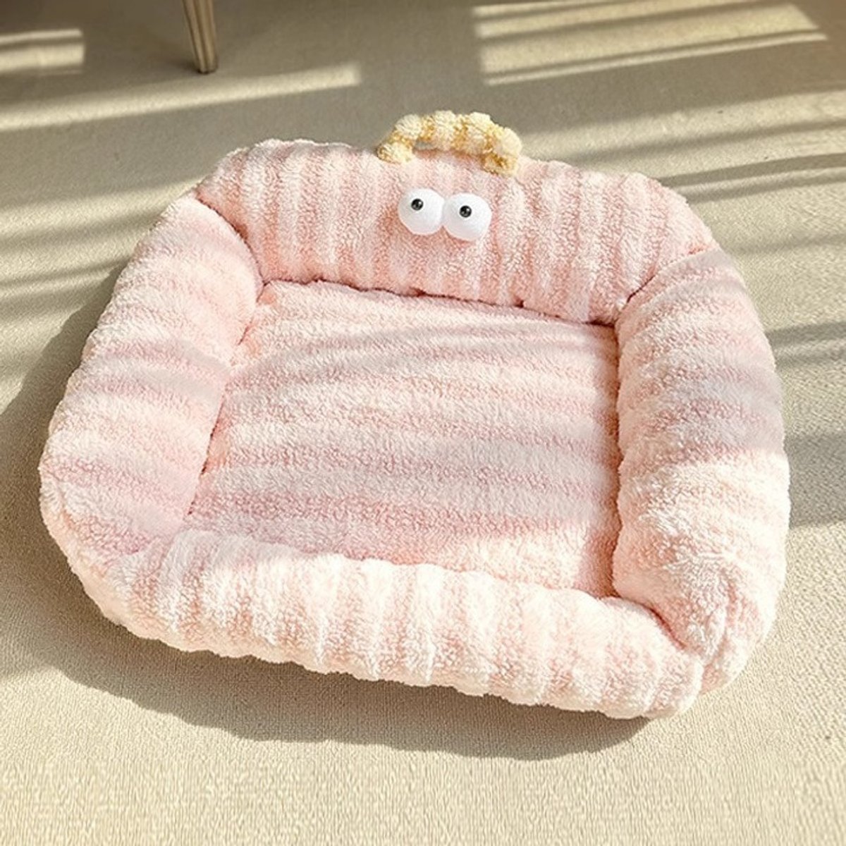 Fairela Large Striped Furniture Style Sofa Dog & Cat Bed with Removable Cover, Medium, Pink
