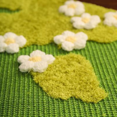 Show full view: Fairela Floral Sisal Dog & Cat Rug Pad, Green, Medium slide 4 of 9