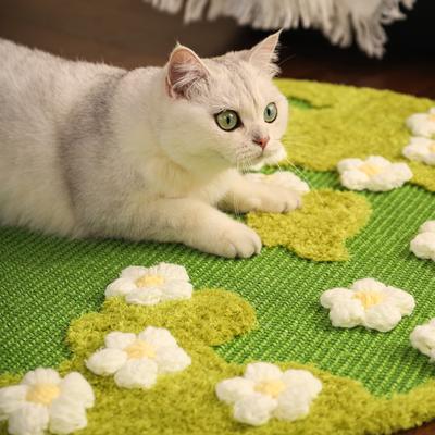 Show full view: Fairela Floral Sisal Dog & Cat Rug Pad, Green, Medium slide 6 of 9