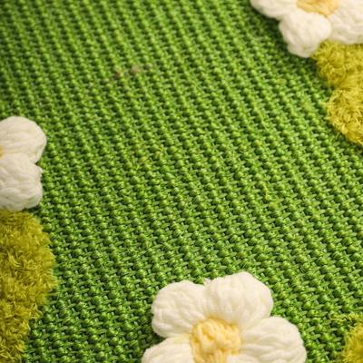 Show full view: Fairela Floral Sisal Dog & Cat Rug Pad, Green, Medium slide 3 of 9