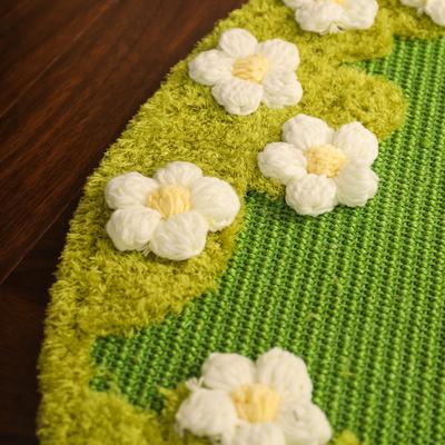Show full view: Fairela Floral Sisal Dog & Cat Rug Pad, Green, Medium slide 2 of 9