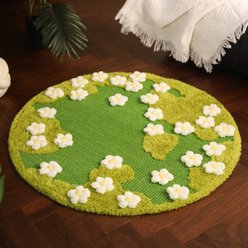 Fairela Floral Sisal Dog & Cat Rug Pad, Green, Medium