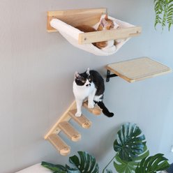 FUKUMARU 3 in 1 Cat Wall Shelves & Hammock