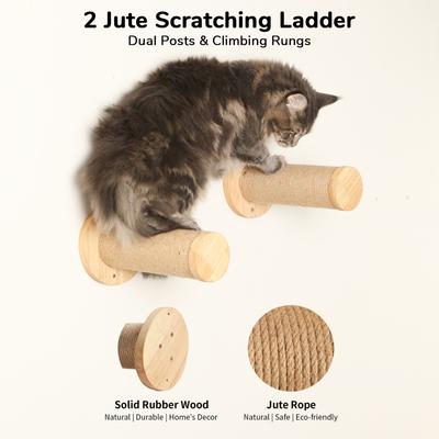 Show full view: FUKUMARU Cat Wall Perch with Hammock Set, 3 count slide 3 of 7