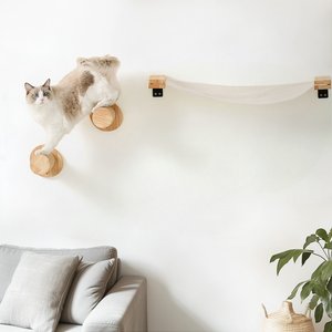 FUKUMARU Cat Wall Perch with Hammock Set, 3 count