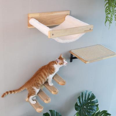 Show full view: FUKUMARU 3 in 1 Cat Wall Shelves & Hammock slide 6 of 7