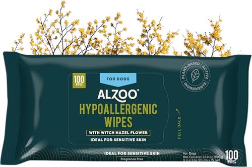 Show full view: ALZOO Plant Based Hypoallergenic Dog Wipes, 100 count slide 2 of 8