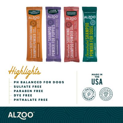 Show full view: ALZOO Concentrated Puppy Shampoo Powder Refill, Vanilla Scent, 1.4-fl oz pouch slide 4 of 7