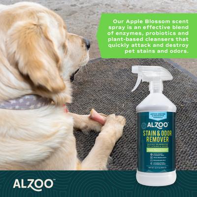 Show full view: ALZOO Stain & Odor Remover Dog & Cat Deodorizer Spray, Apple Blossom, 16-fl oz bottle slide 6 of 8
