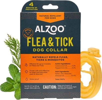 Show full view: ALZOO Natural Plant Based Flea & Tick Collar for Dogs, Medium slide 2 of 8
